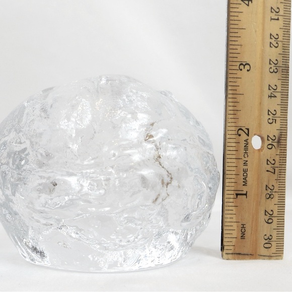 Vtg Kosta Boda Full Lead Crystal Glowing Snowball Votive Candle Holder. - Picture 3 of 5